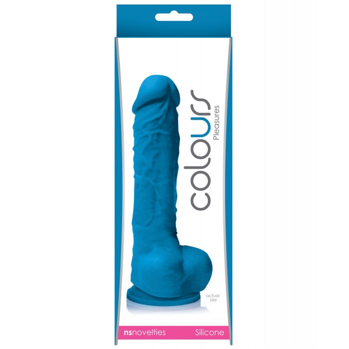 Colours Pleasures 5" Dildo w/Suction Cup - Blue