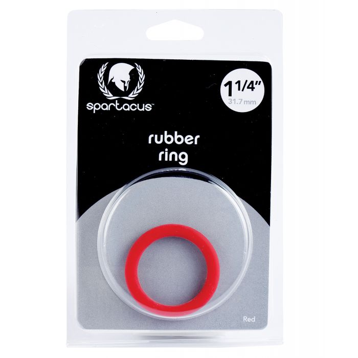 Spartacus 1.25" Rubber Cock Ring - Red