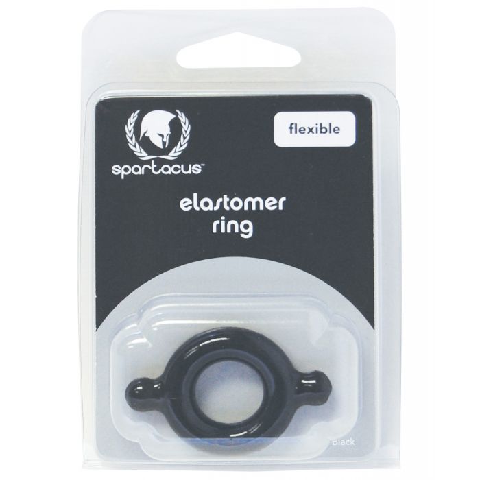 Spartacus Elastomer Cock Ring - Black