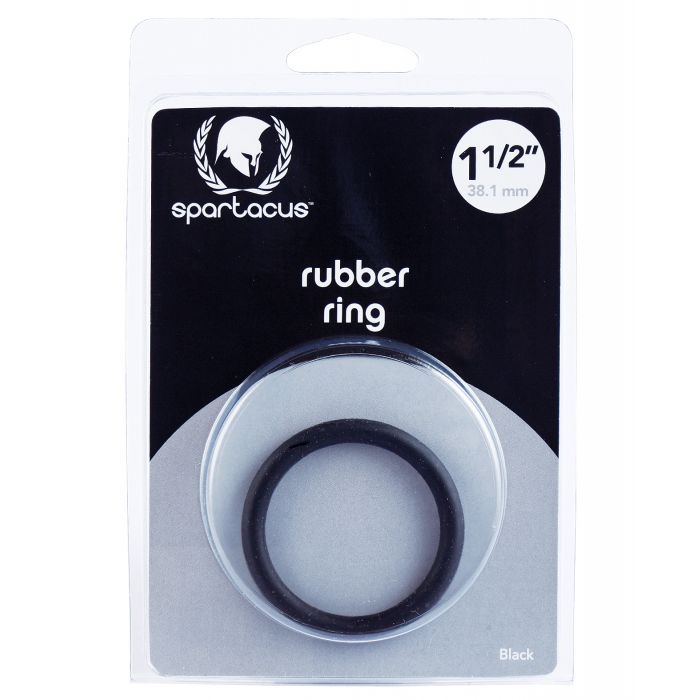 Spartacus 1.5" Rubber Cock Ring - Black