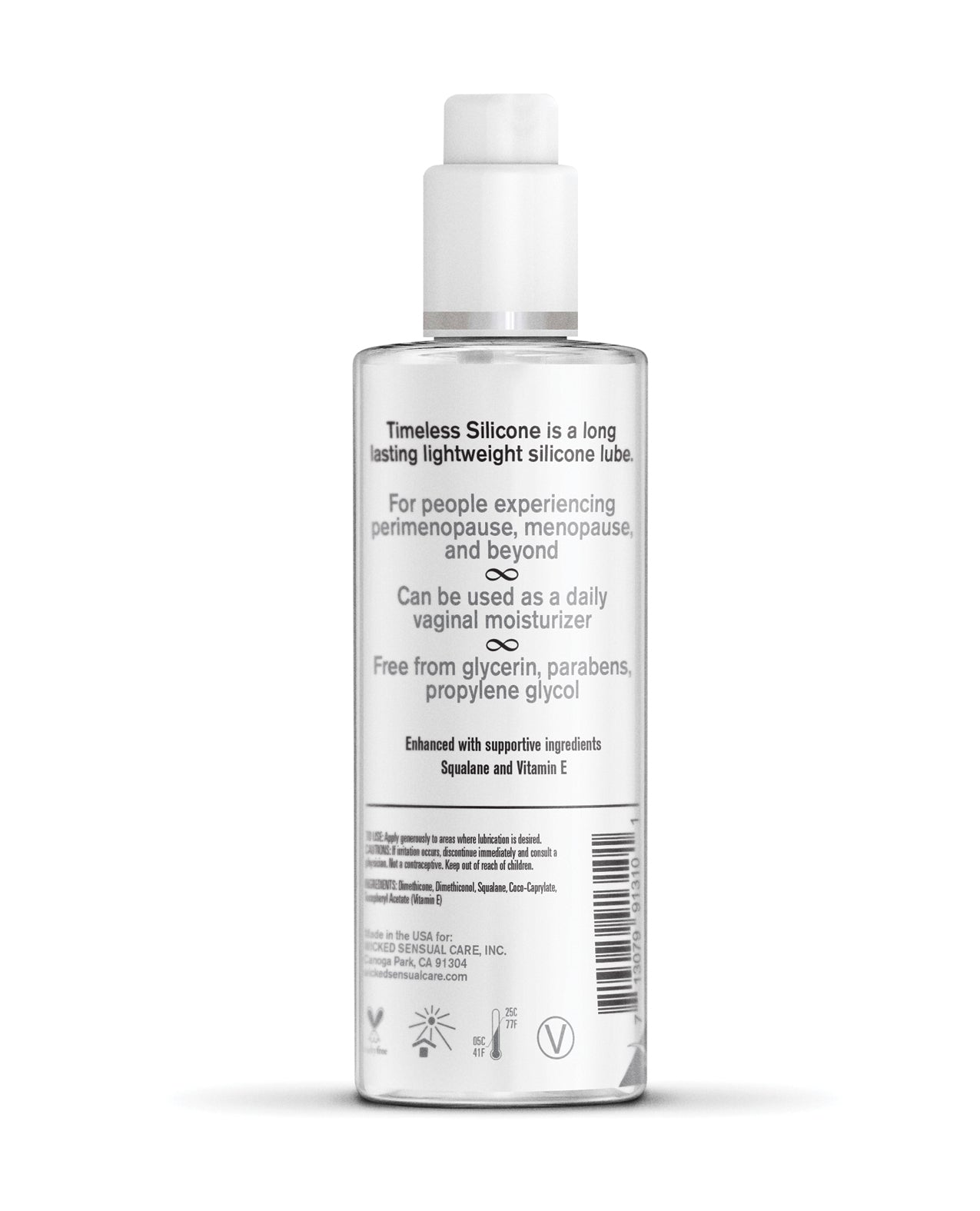 Wicked Sensual Care Simply Timeless Silicone Lubricant - 4 oz