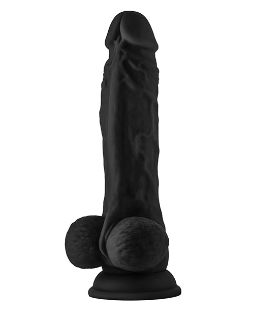 Shaft Model A Flexskin Liquid Silicone 8.5" Dong w/Balls - Black
