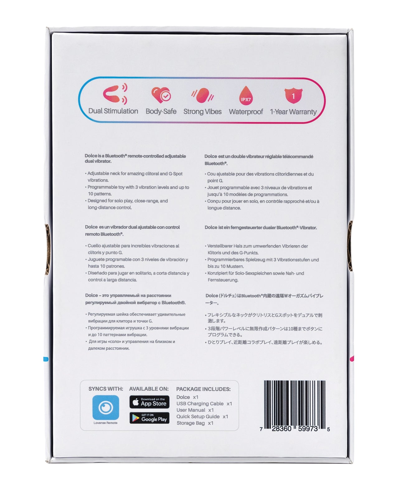 Lovense Dolce (Previously Quake) Adjustable Dual Stimulator - Pink