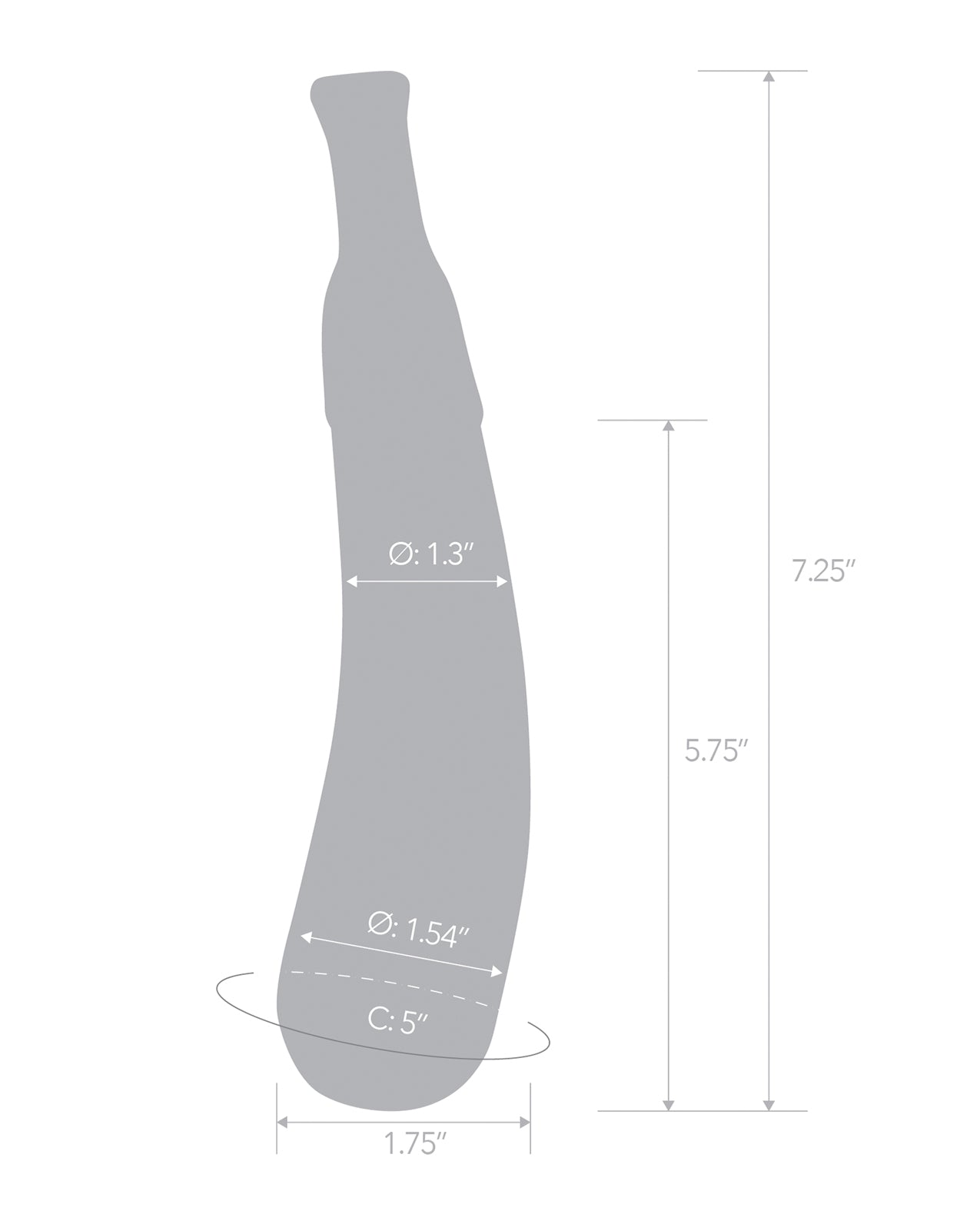 Glas 7.25" Dildo Eggplant Ecstasy