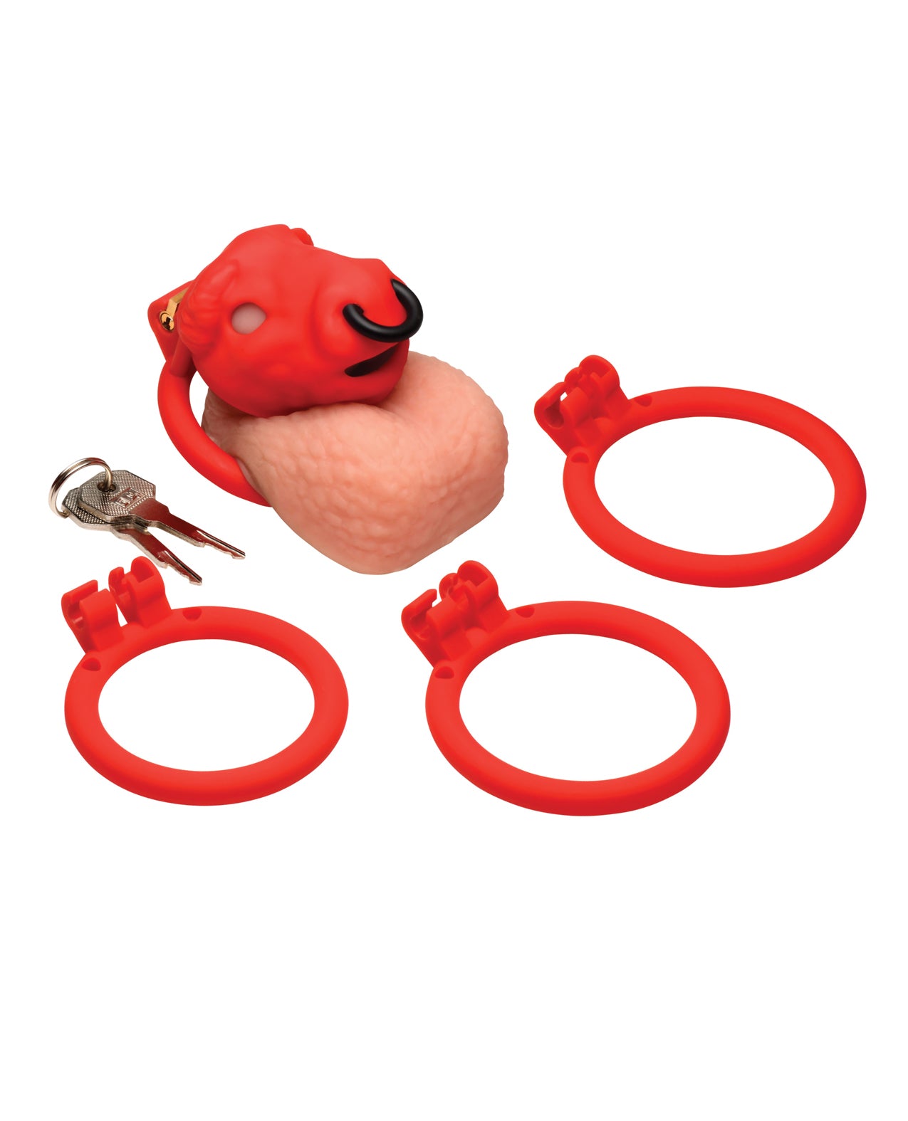 Master Series Bull Chastity Cage - Red