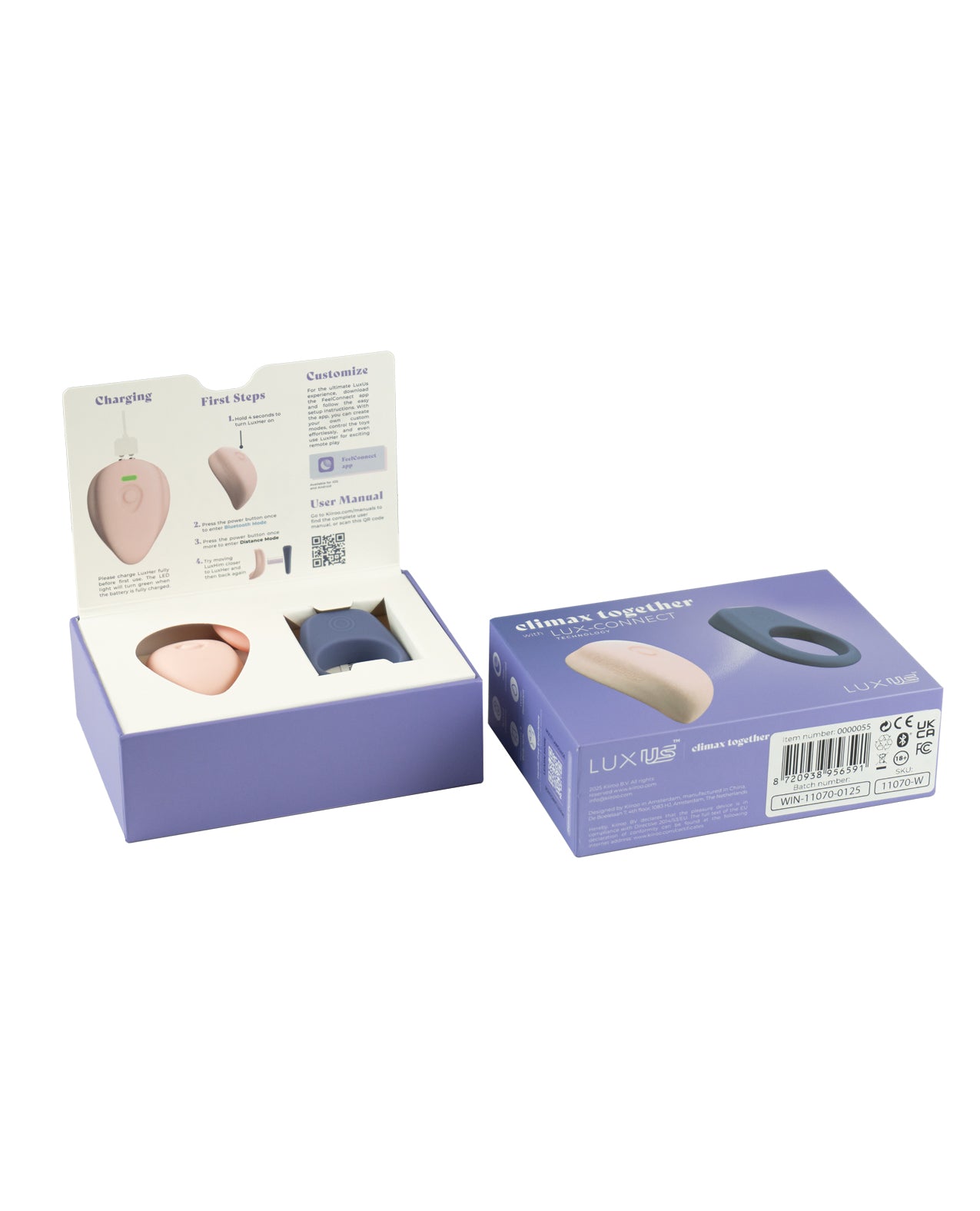 Kiiroo Luxus Couples Cock Ring Combo - Blue