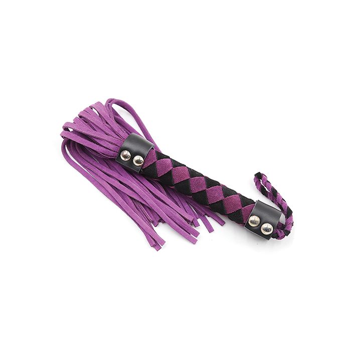 Plesur 15" Leather Flogger - Purple