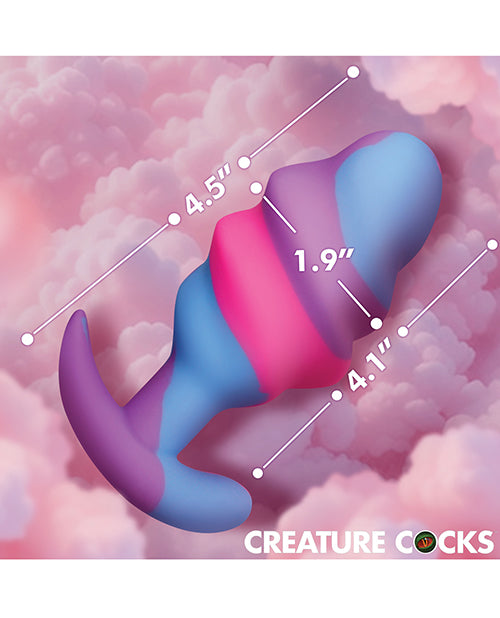 Creature Cocks - Unicorn Swirl Silicone Butt Plug - Large