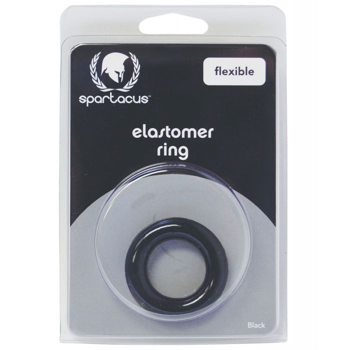 Spartacus Elastomer Relaxed Fit Cock Ring - Black