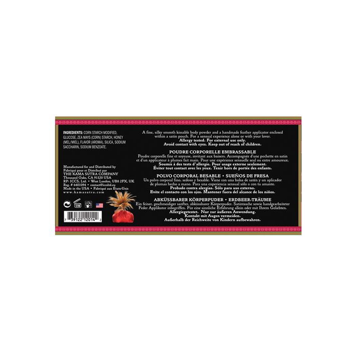Kama Sutra Honey Dust - 6 oz Strawberry Dreams