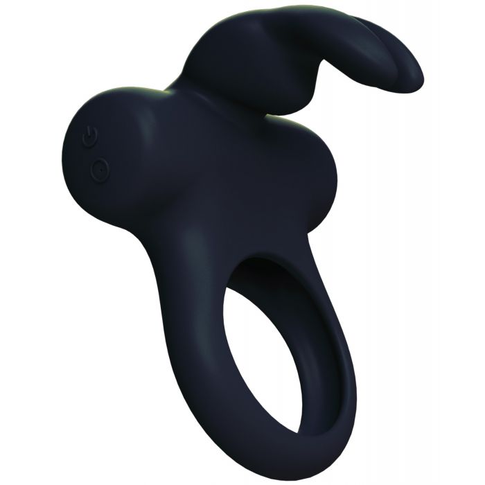 VeDO Frisky Bunny Rechargeable Vibrating Ring - Black Pearl