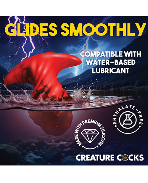 Creature Cocks Dragonspawn Silicone Butt Plug Medium - Black/Red