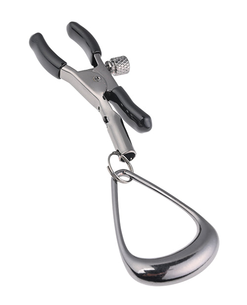 Sportsheets Velvet Noir Tuggable Nipple Clamps - Black