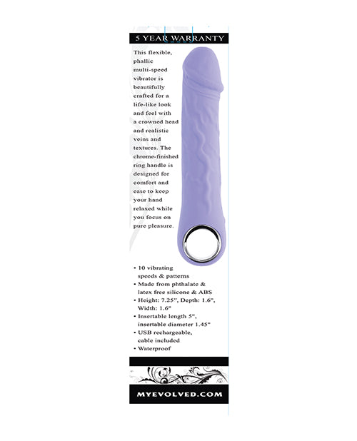 Evolved Purple Fantasy Realistic Vibrator - Purple