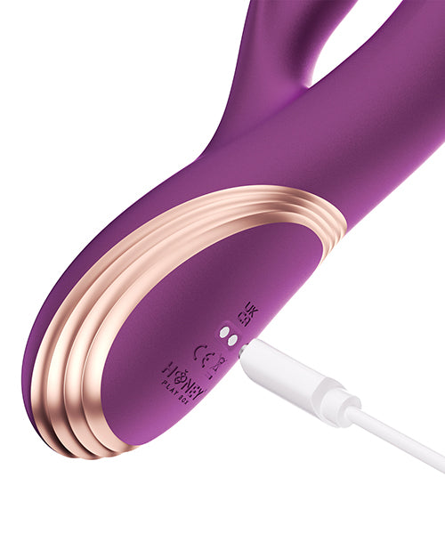 GEM Twin Balls Rabbit Vibrator - Purple