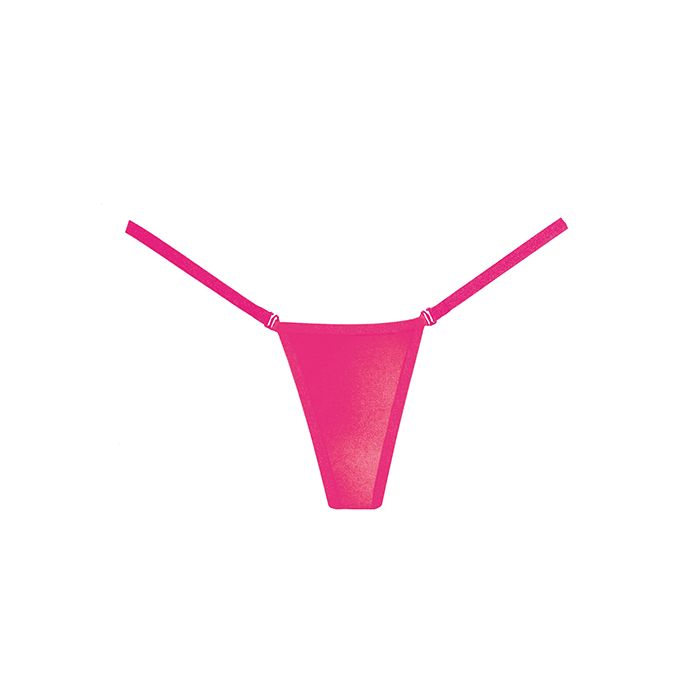 Adore Between the Cheats Wetlook Panty Hot Pink O/S