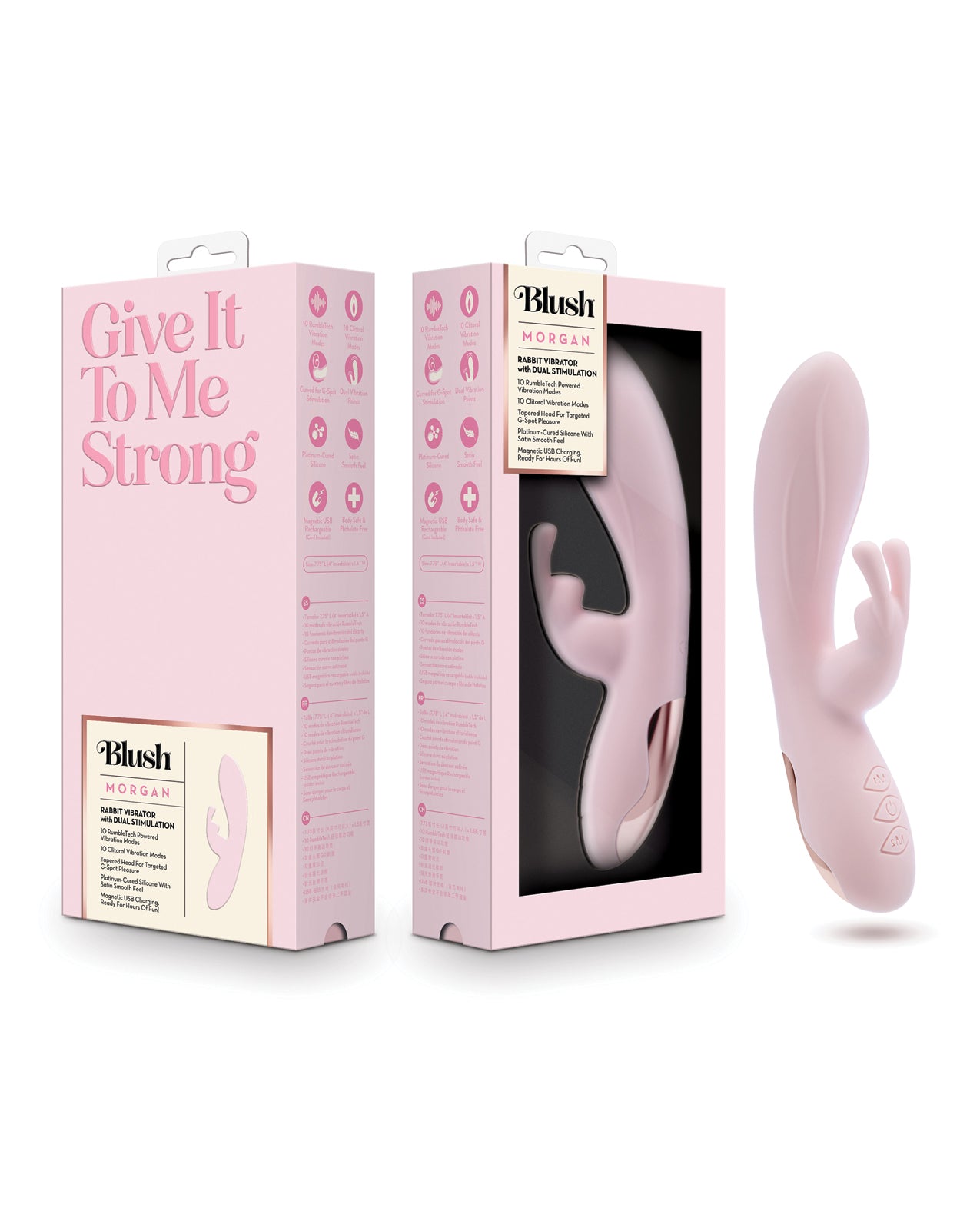 Blush Morgan Rabbit Vibrator - Pink