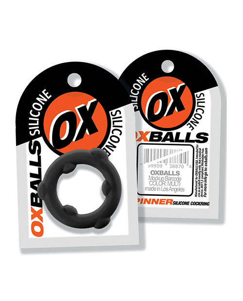 Oxballs Spinner Single Silicone Ring - Black