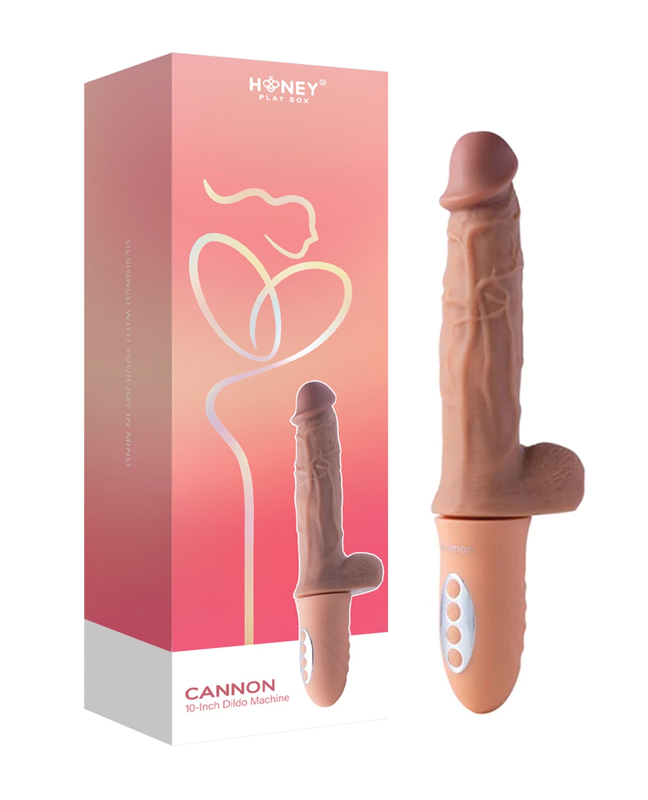 Honey Play Box Cannon 10" Dildo Handheld Sex Machine