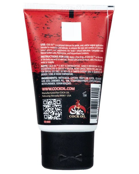 Cock Oil Water-Based Lubricant Squeeze Tube 2oz