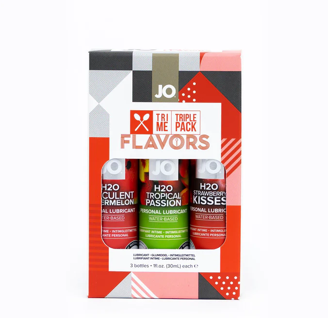JO Tri Me Triple Pack Flavors Water-Based Lubricant 3-Pack