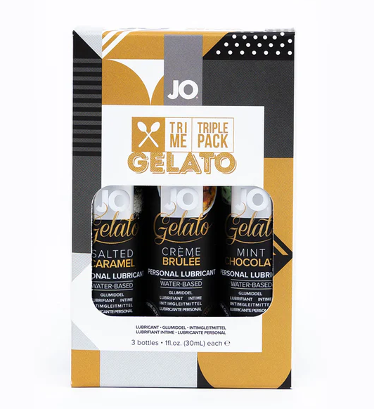 JO Tri Me Triple Pack Gelato Flavored Water-Based Lubricant 3-Pack