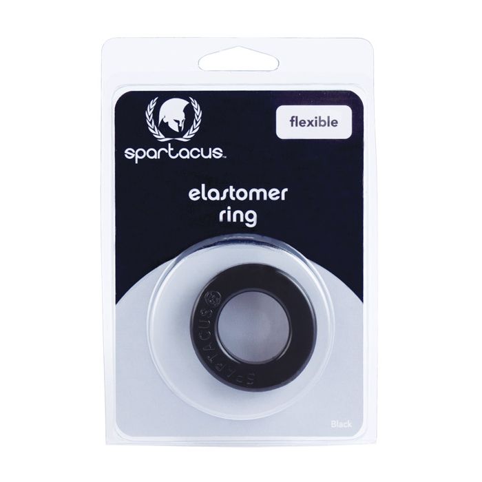 Spartacus Elastomer Cock Ring - Metro Black