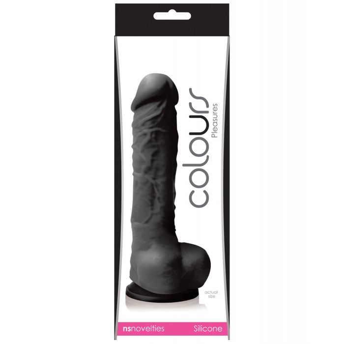 Colours Pleasures 5" Dildo w/Suction Cup - Black