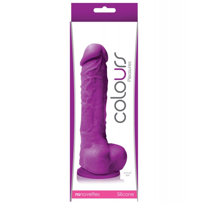 Colours Pleasures 5" Dildo w/Suction Cup - Purple
