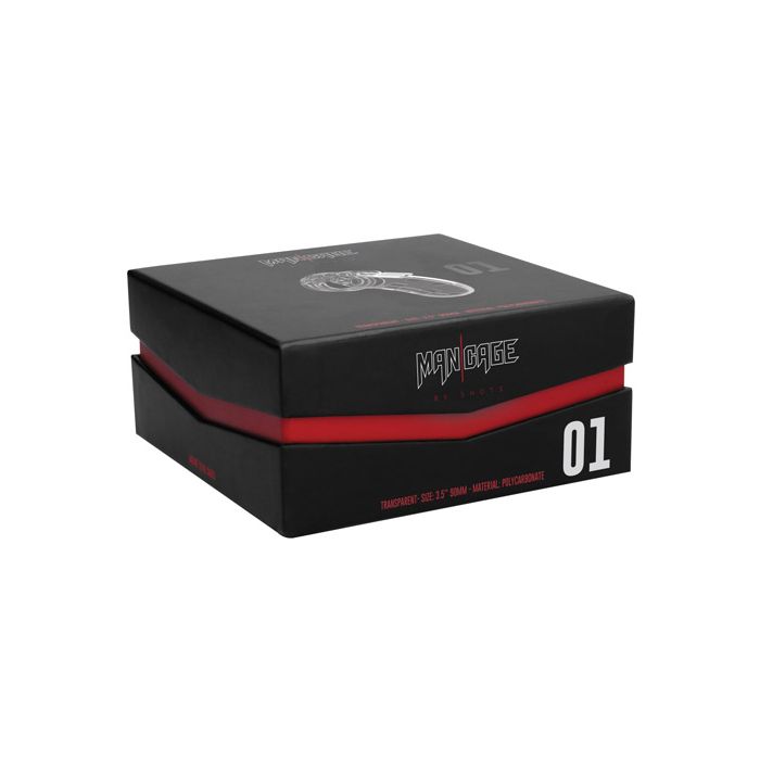 Shots Man Cage Chastity 3.5" Cock Cage Model 1 - Clear