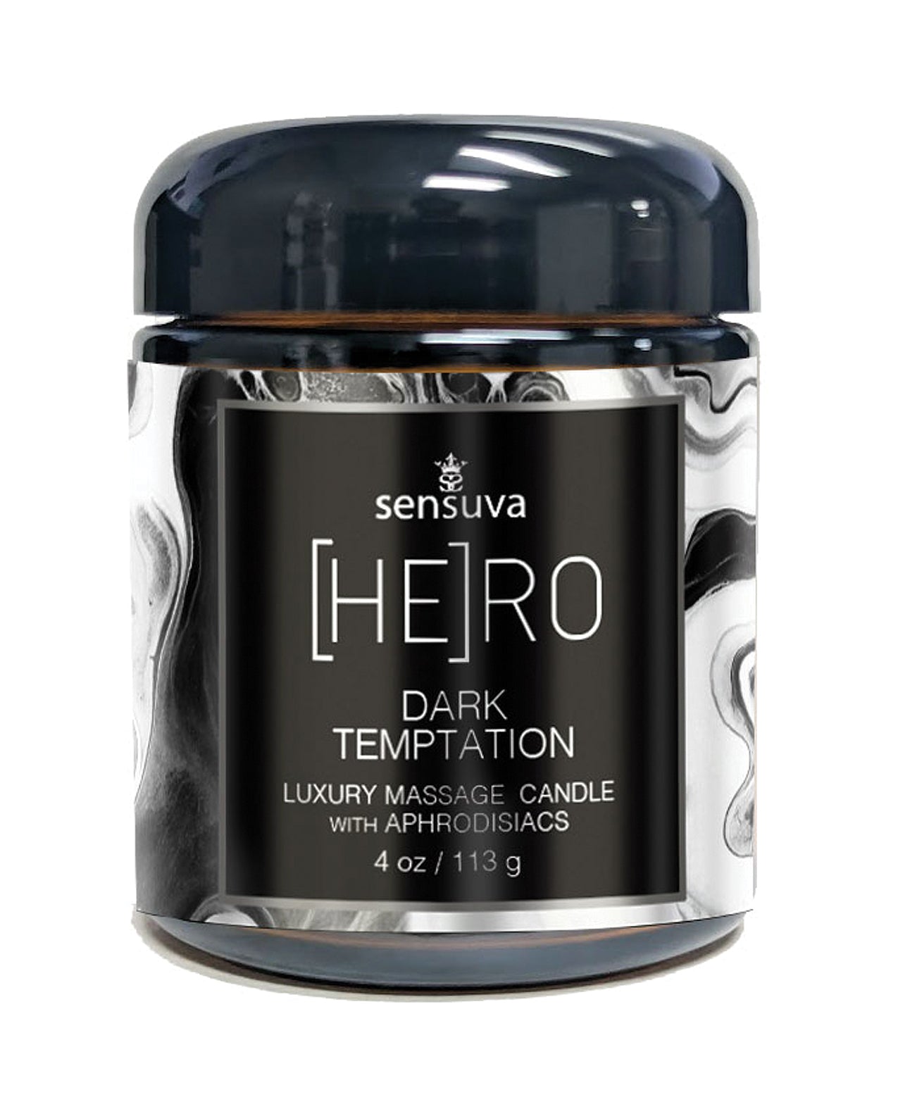 Sensuva Hero Dark Temptation Luxury Candle - 4 oz Ocean & Forest