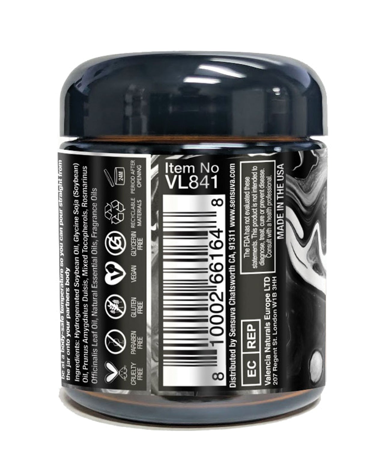 Sensuva Hero Dark Temptation Luxury Candle - 4 oz Ocean & Forest