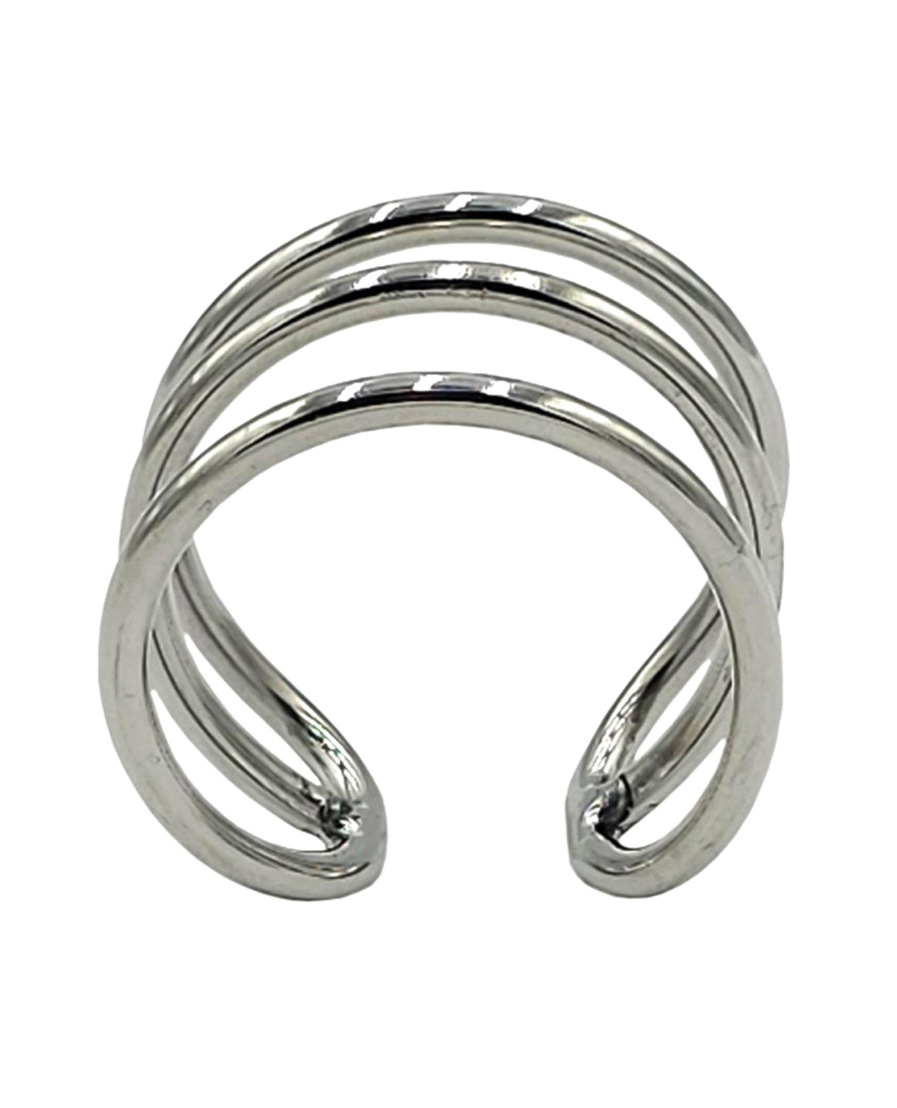 Rouge Stainless Steel Triple Wire Glans Ring 32 mm - Silver