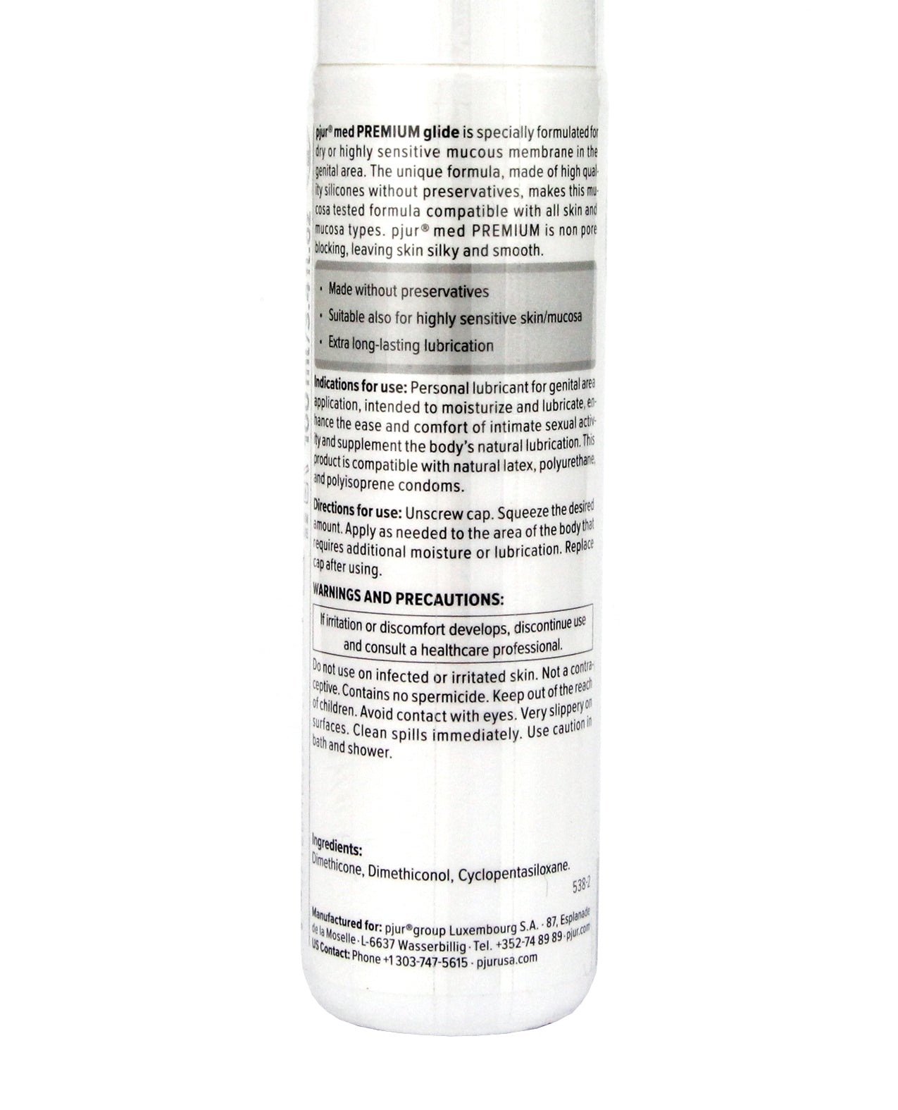 Pjur Med Premium Glide Concentrated Silicone Personal Lubricant - 100 ml Bottle