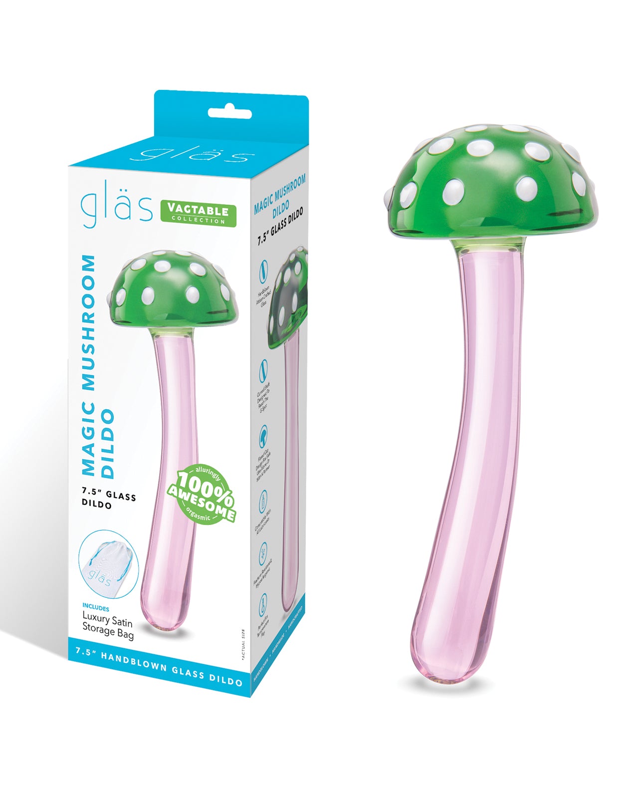 Glas 7.5" Magic Mushroom Dildo