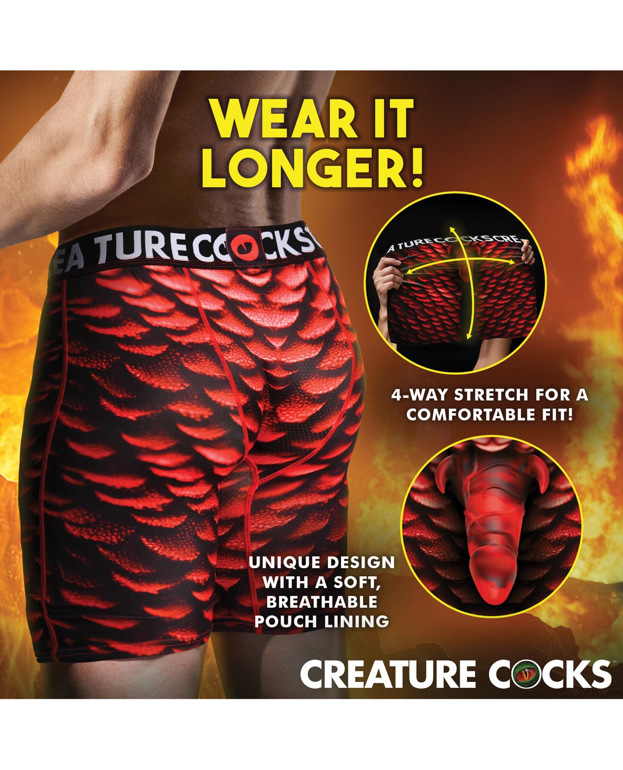 Creature Cocks - Creature Wear Horny Devil Demon Boxer Shorts - XL