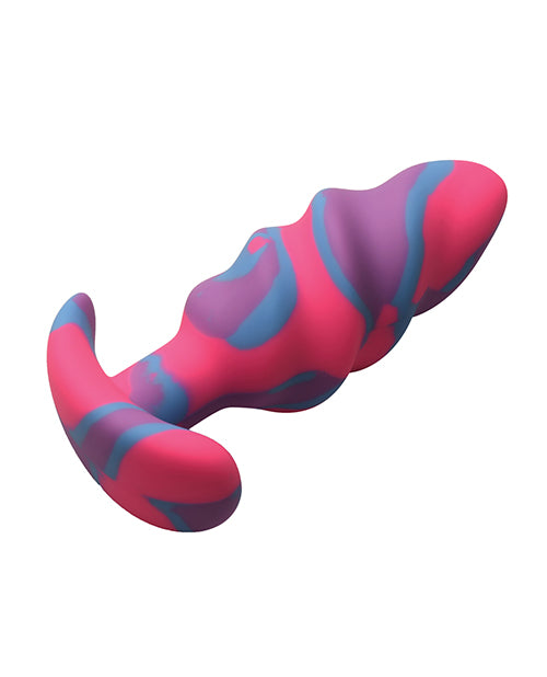Creature Cocks - Unicorn Swirl Silicone Butt Plug - Medium