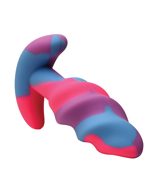 Creature Cocks - Unicorn Swirl Silicone Butt Plug - Small