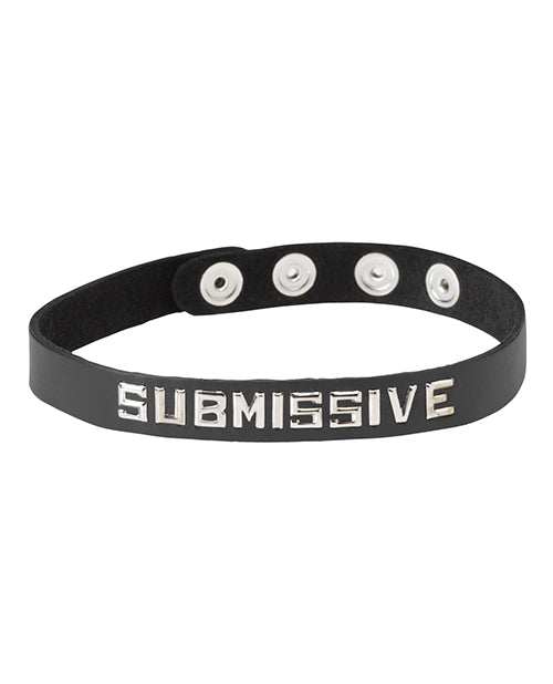 Spartacus SUBMISSIVE Leather Collar - Black