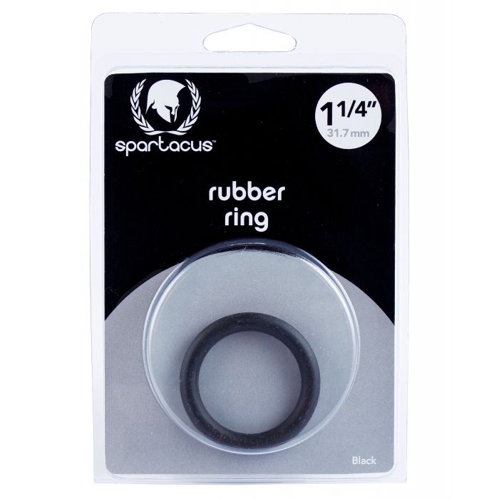 Spartacus 1.25" Rubber Cock Ring - Black