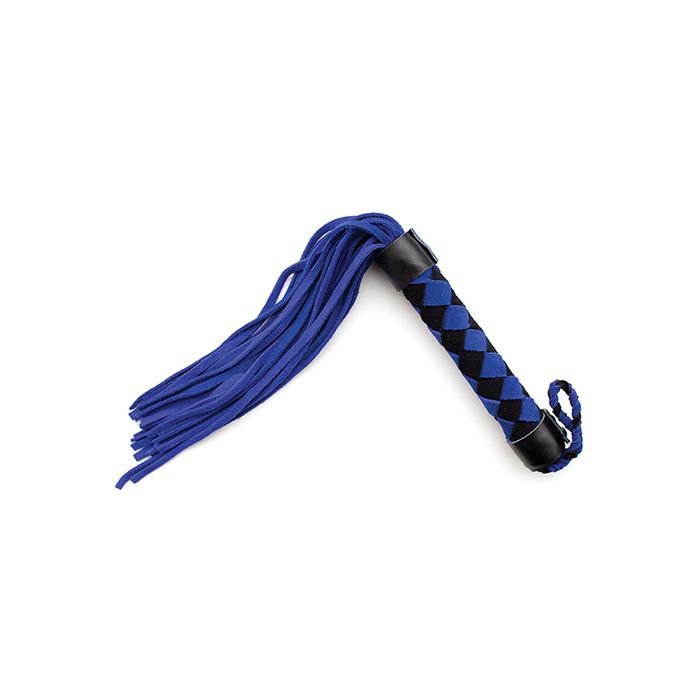 Plesur 15" Leather Flogger - Blue