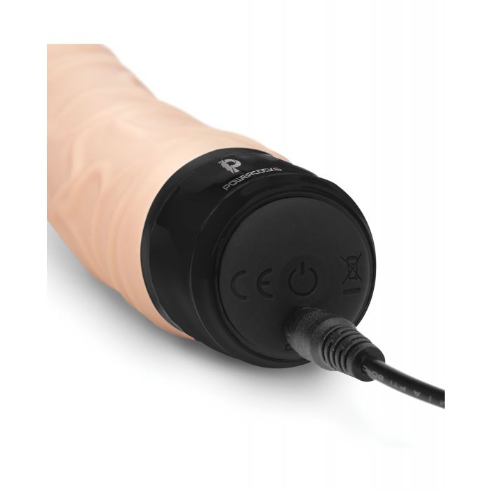 Powercocks 6.5" Realistic Vibrator - Ivory