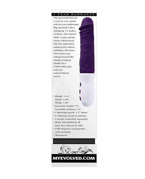 Evolved Plum Thrust Realistic Shaft Vibrator - Purple