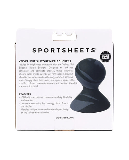 Sportsheets Velvet Noir Silicone Nipple Sucker - Black