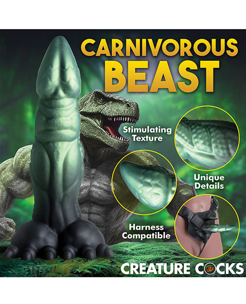 Creature Cocks Dickosaur Dinosaur Silicone Dildo - Black/Teal