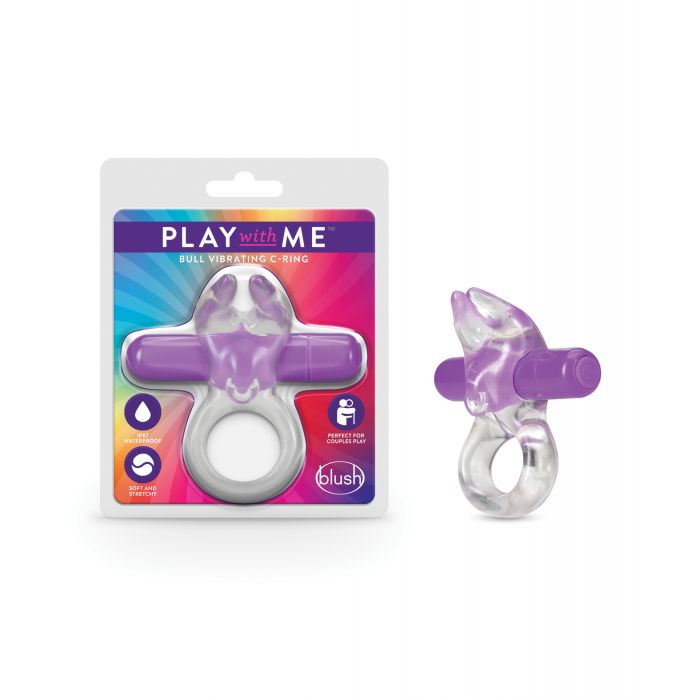 Blush Play With Me Bull Vibrating C Ring - Purple