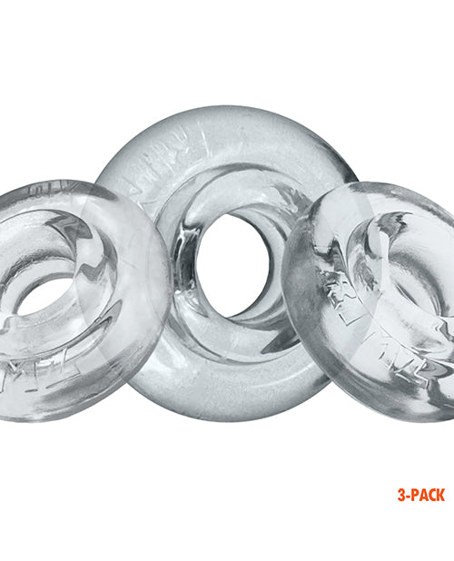 Oxballs Rimringz Multi Size 3 Pack of Cock Rings - Clear
