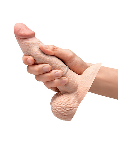 B-Vibe Slipskin 6" Girthy - Cream