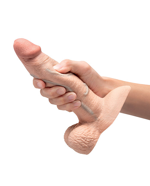 B-Vibe Slipskin 7" Girthy - Cream
