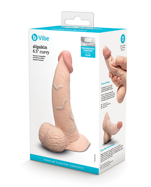 B-Vibe Slipskin 6.5" Curvy - Cream